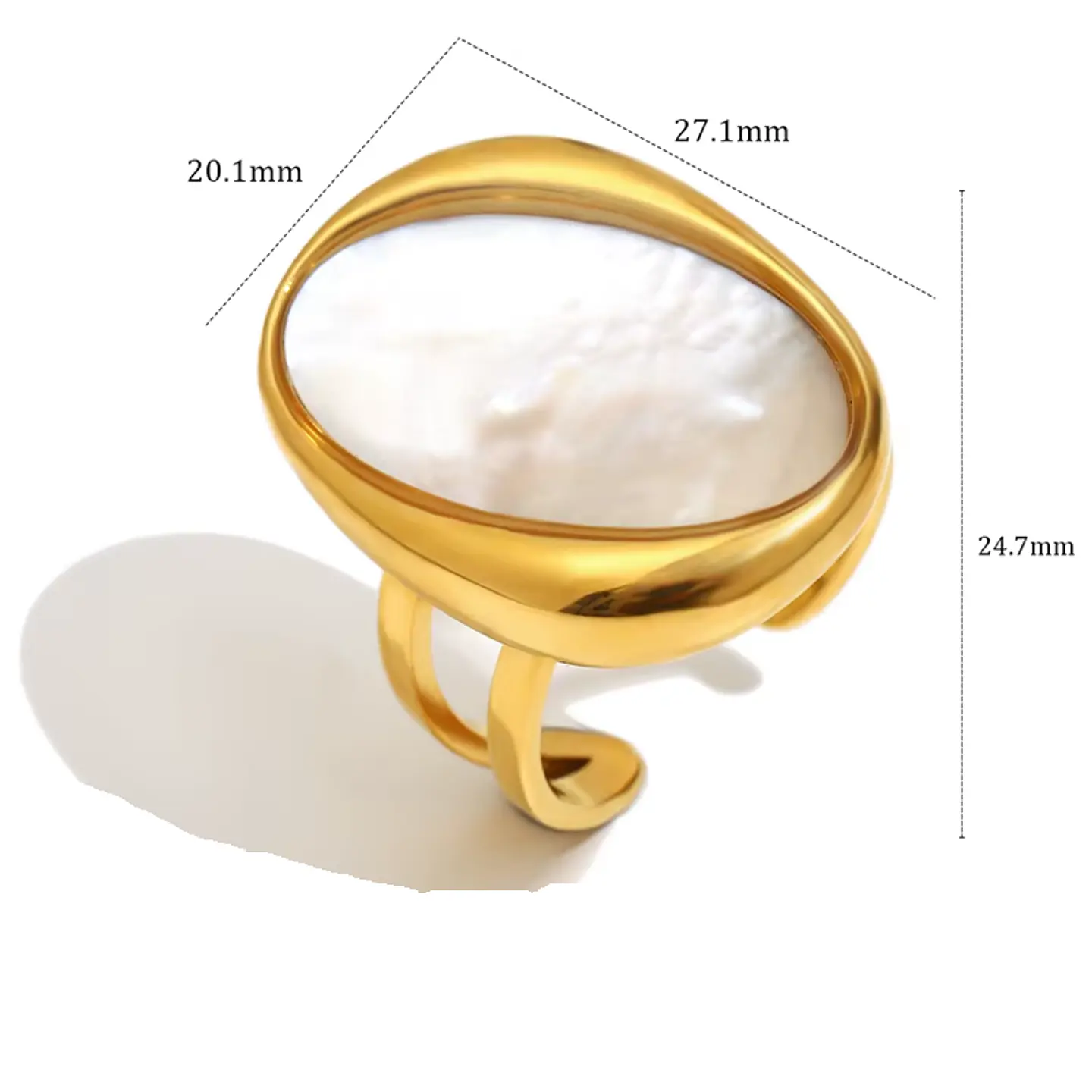 Anillo Nácar Ovalado 2