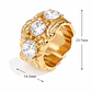 Anillo Textura Orgánica Cristal Triple - Miniatura 2