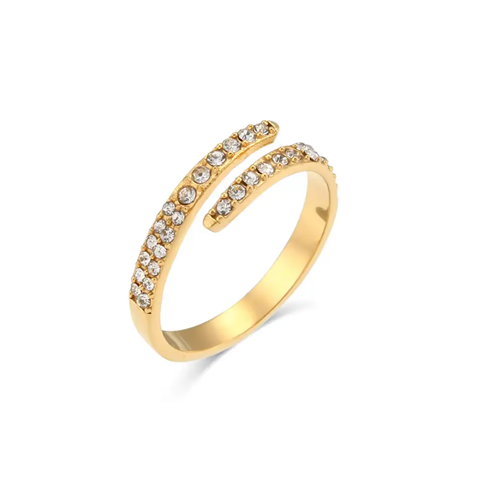 Anillo Abierto Pavé Zirconias 2