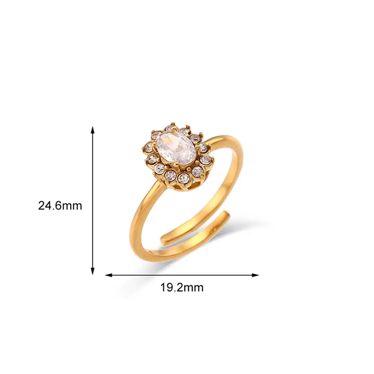 Anillo  Corona Real Cristal 6