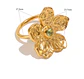 Anillo  Flor Dorada Peridoto - Miniatura 2