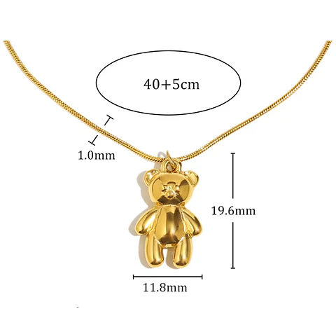 Collar  Osito Dorado