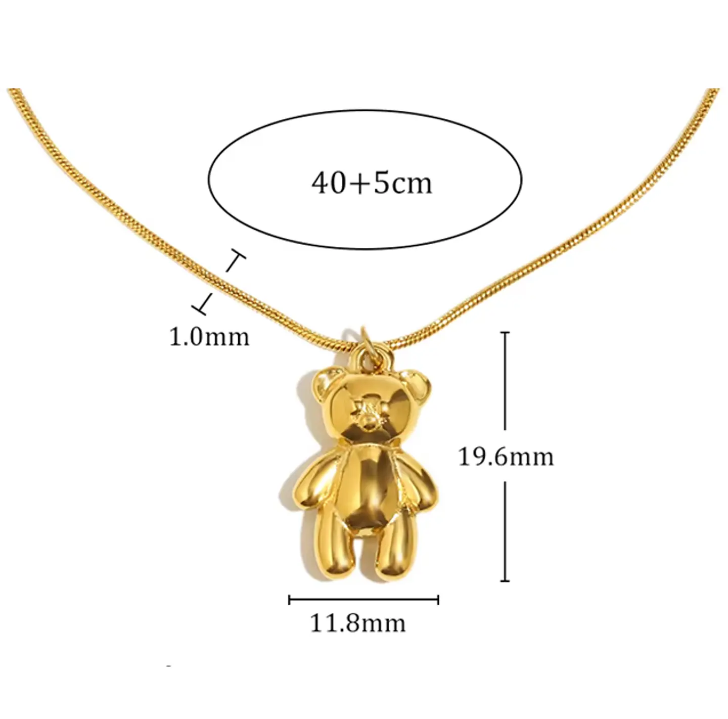 Collar  Osito Dorado 2