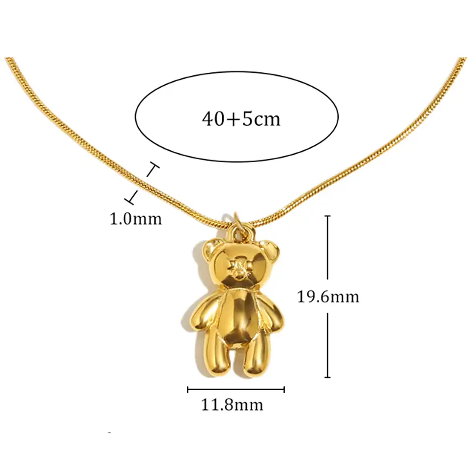 Collar  Osito Dorado 2