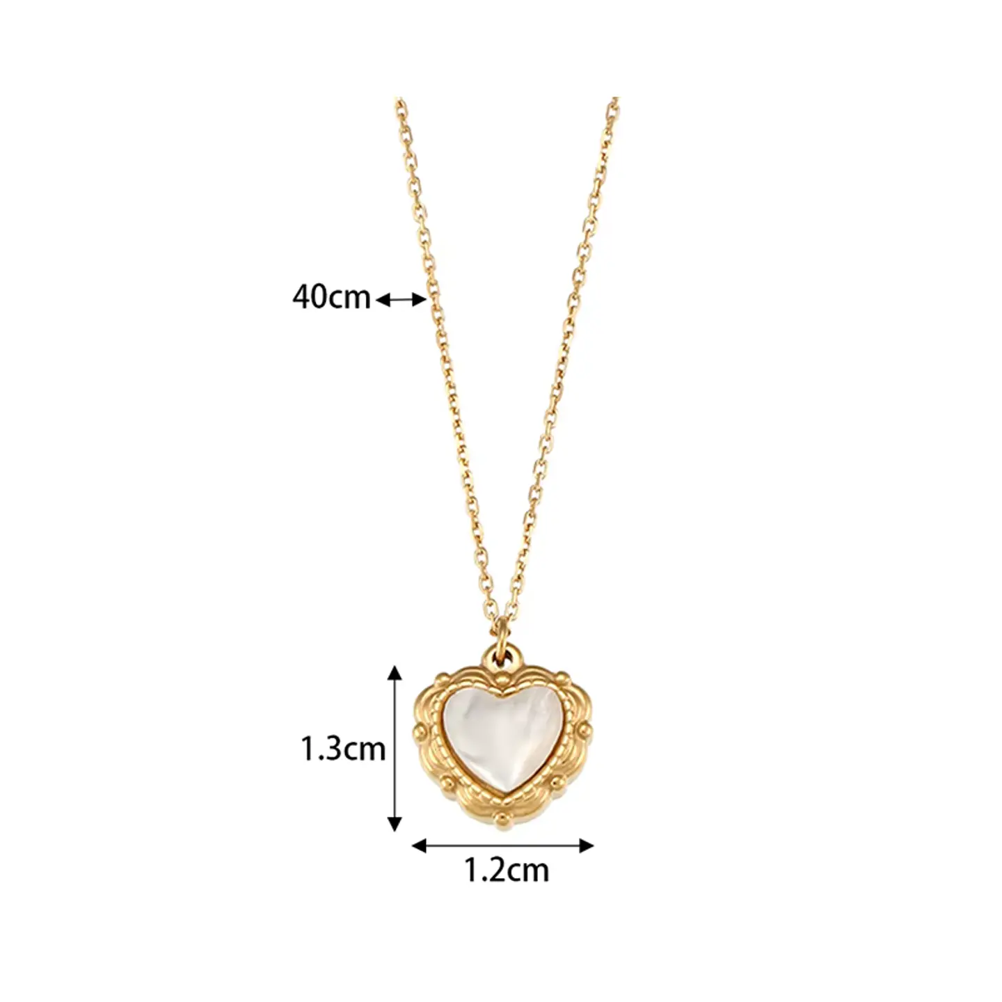 Collar  Corazón Nácar 2