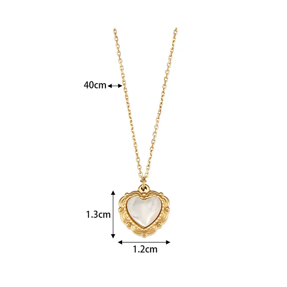Collar  Corazón Nácar 2