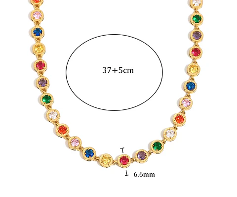 Collar Cristales Multicolor