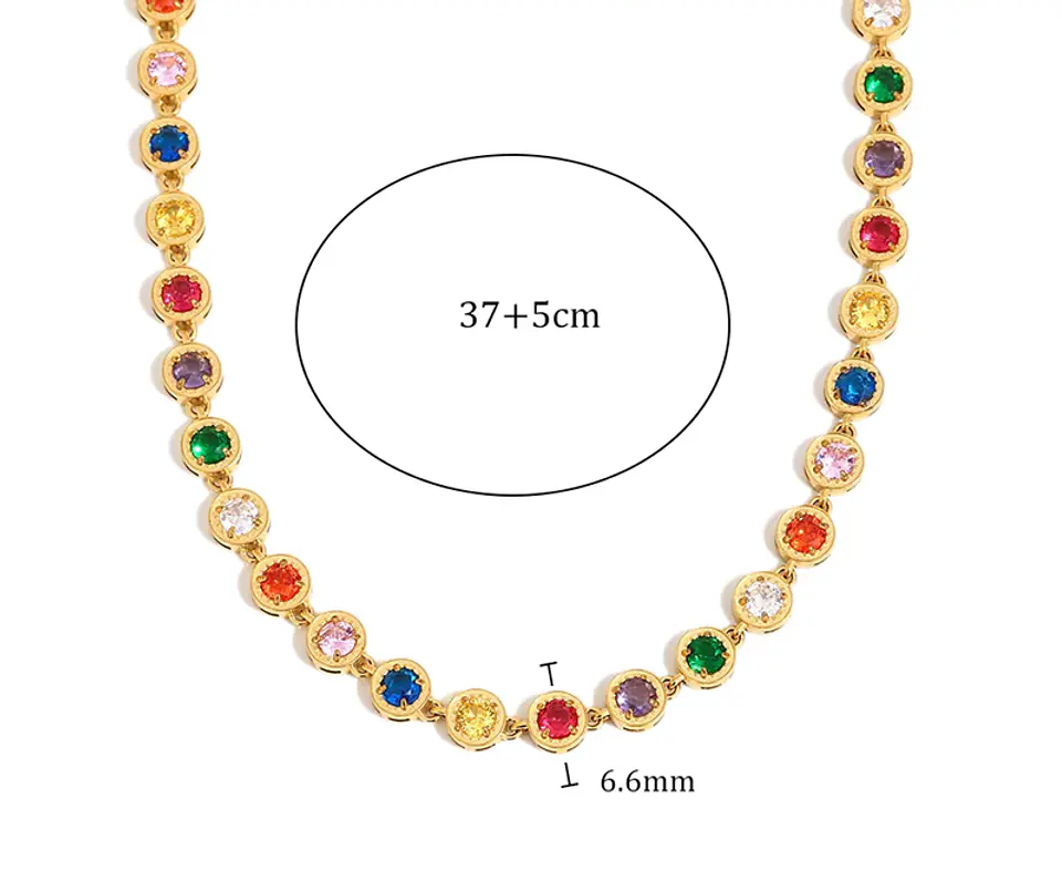 Collar Cristales Multicolor 2