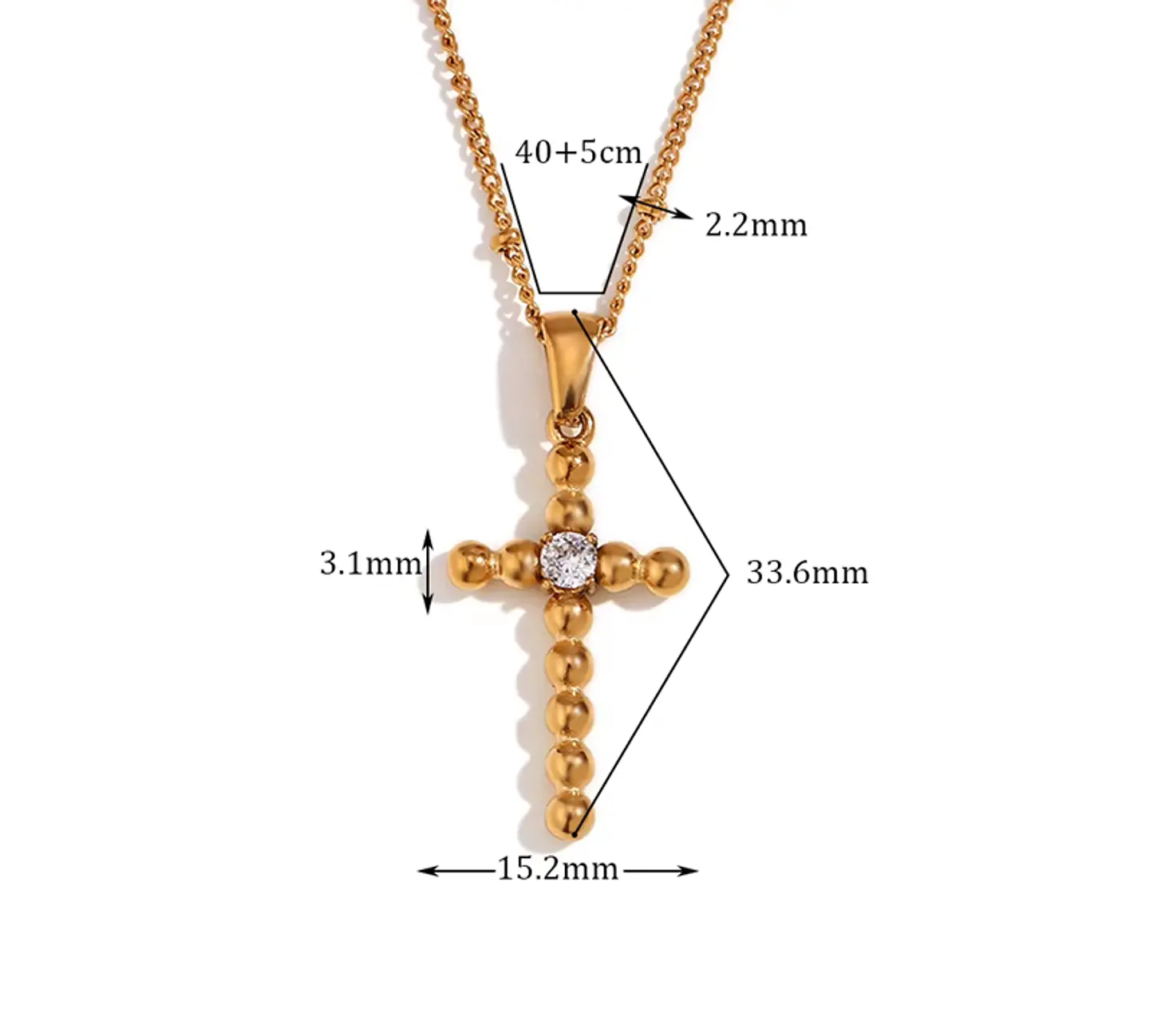 Collar Cruz Cristal 2