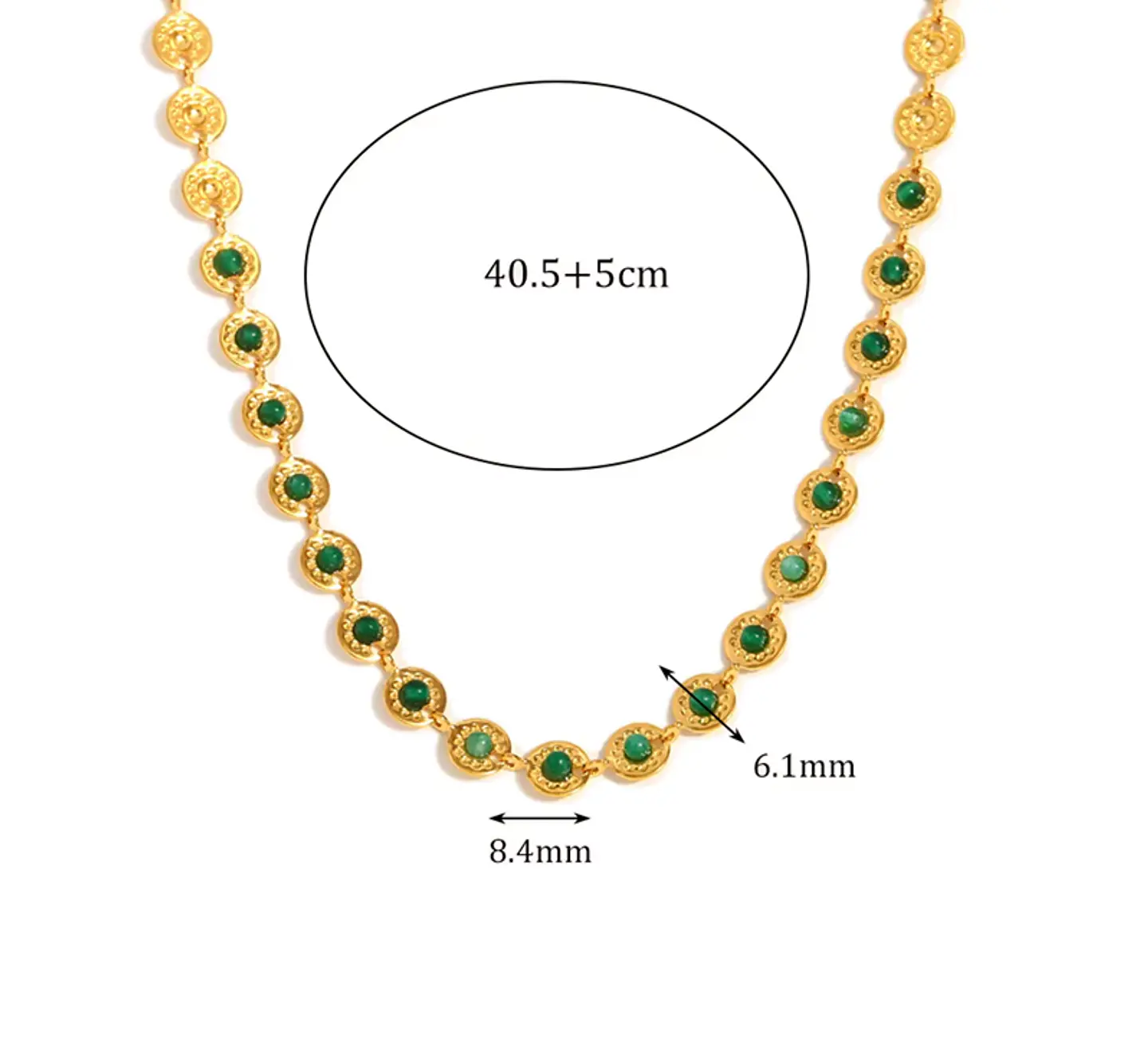 Collar Ágata verde Vintage 2