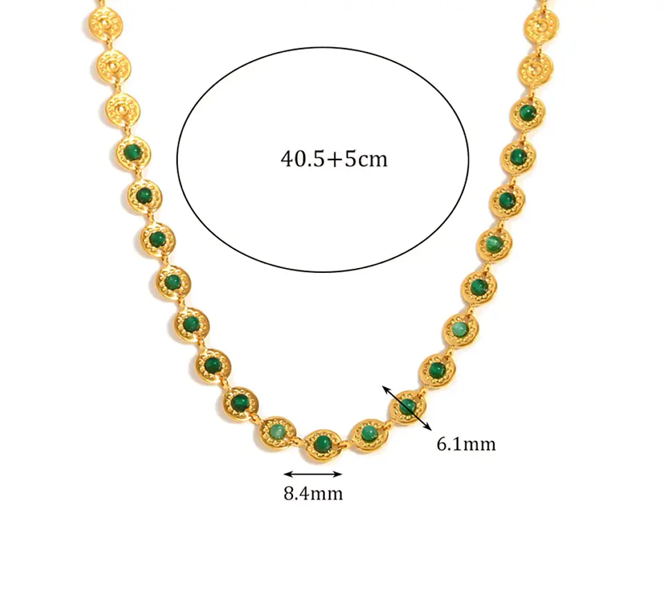 Collar Ágata verde Vintage 2