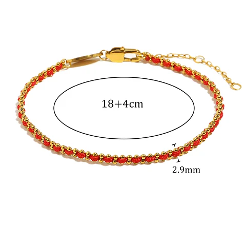 Pulsera Trenzada Roja