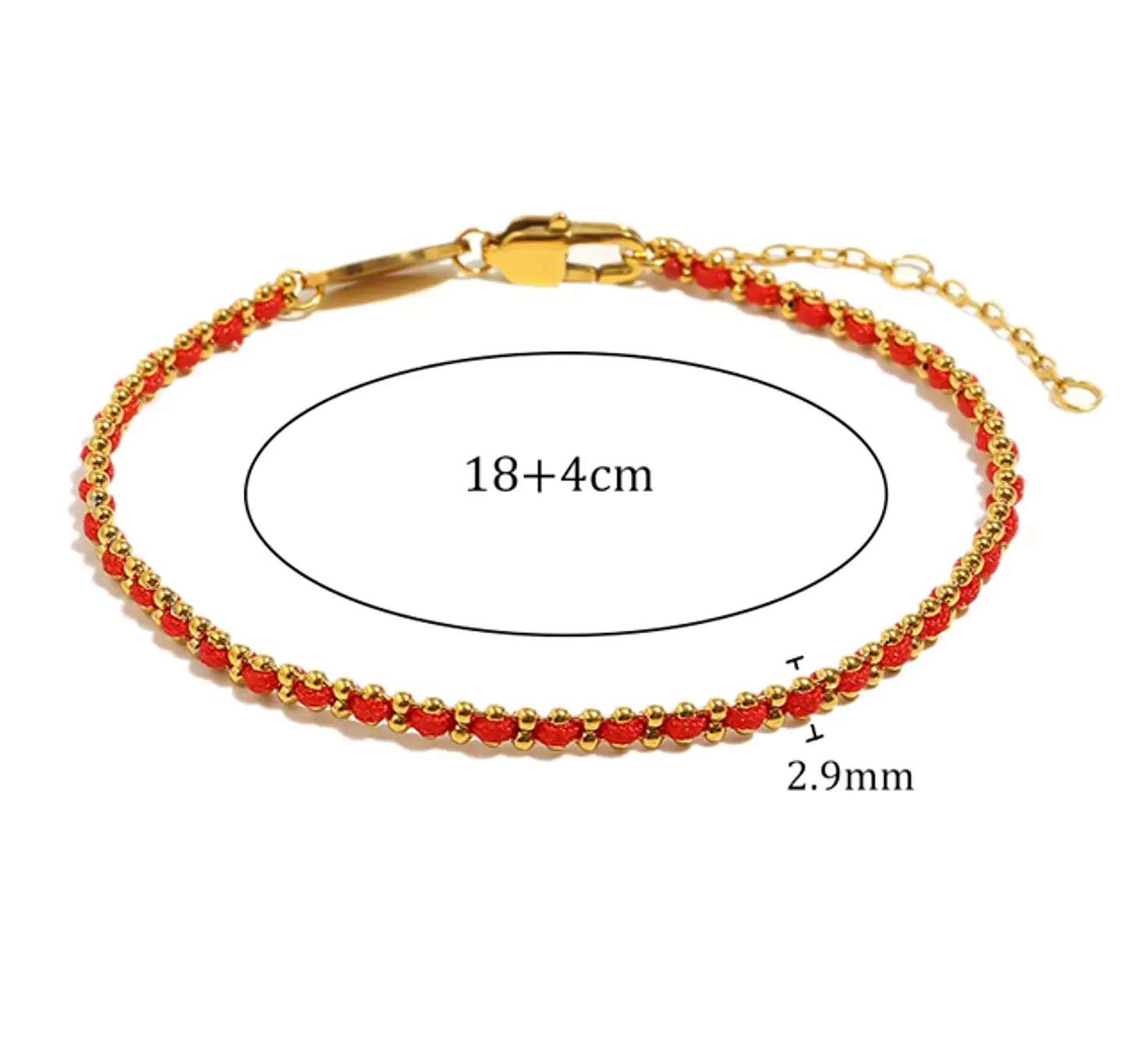 Pulsera Trenzada Roja 2