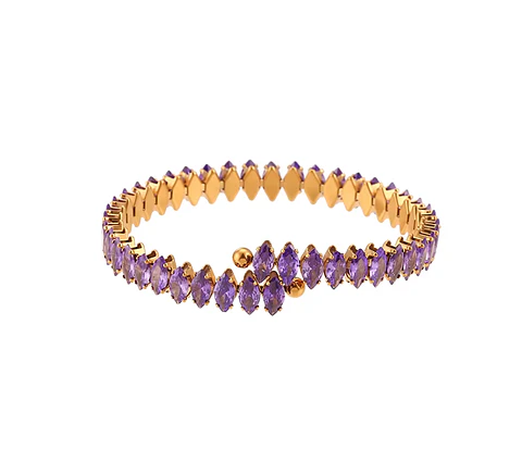 Pulsera Brazalete Rosé Zirconia