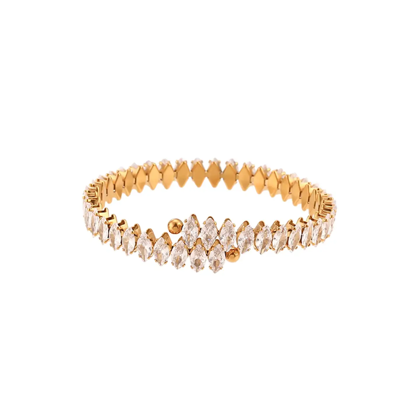 Pulsera Brazalete Rosé Zirconia 3