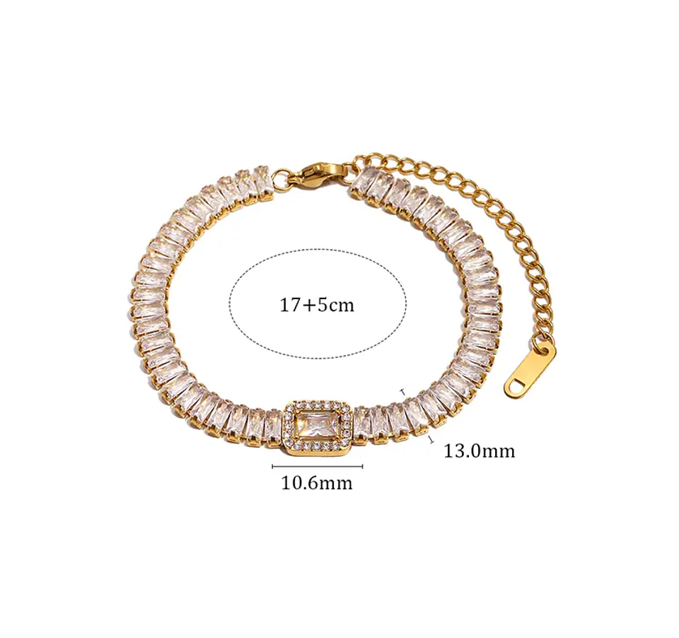 Pulsera Tennis Baguette Cristal 2