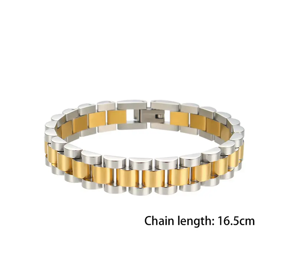 Pulsera Eslabones Bicolor Luxury 3