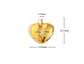 Dije Corazón Dorado Brillante - Miniatura 2