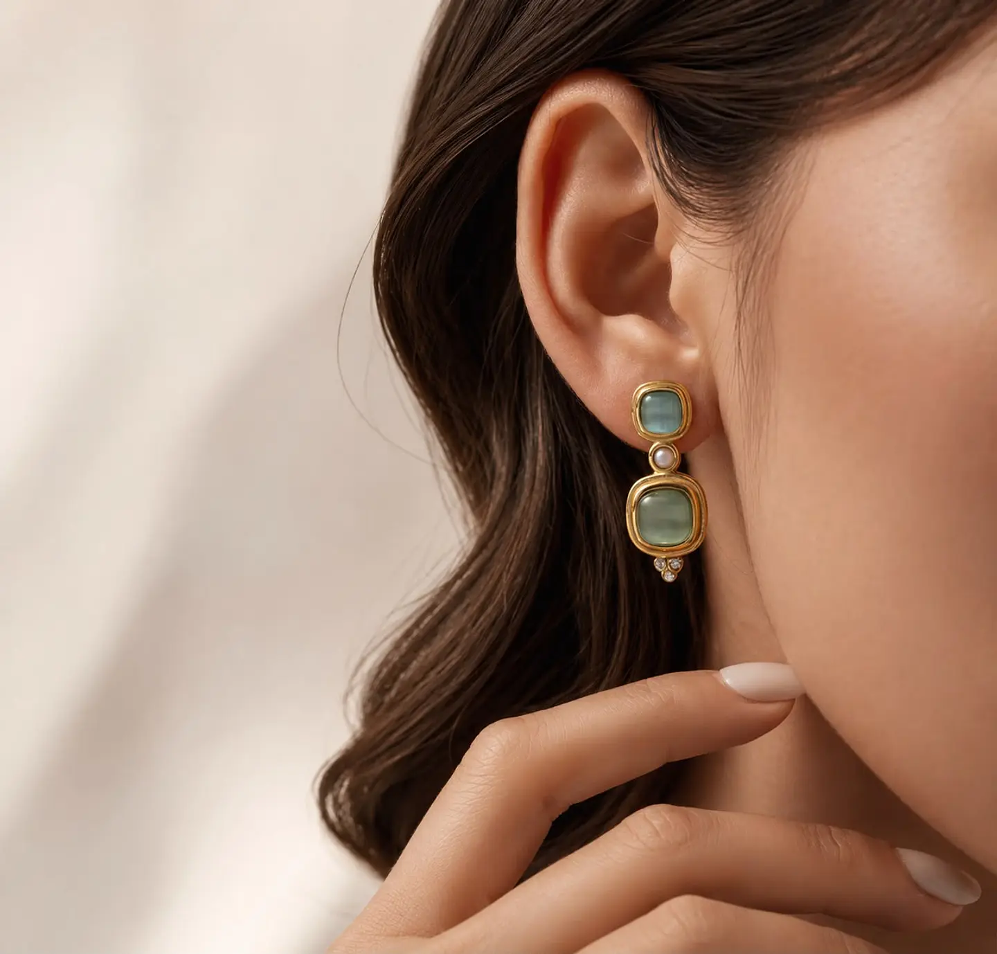 Aros Verde Esmeralda Premium 3