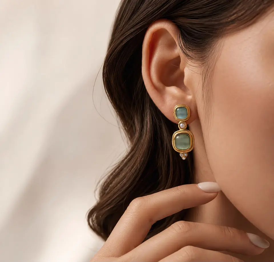 Aros Verde Esmeralda Premium 3