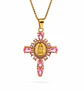 Collar Cruz Virgen Rosa - Miniatura 1