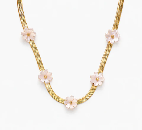 Collar  Flores Nácar