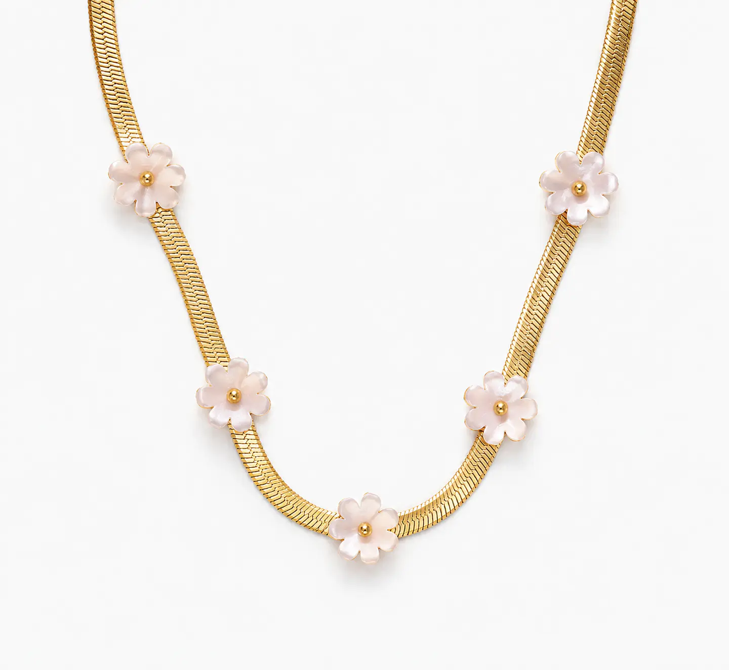 Collar  Flores Nácar 1