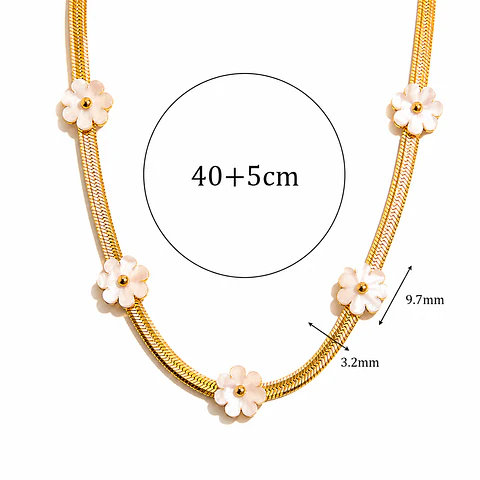 Collar  Flores Nácar