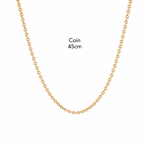 Collar Cadena Clásica Coin 45 y 60 cm