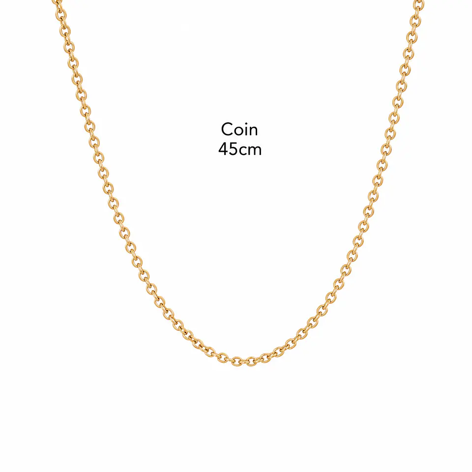 Collar Cadena Clásica Coin 45 y 60 cm 1