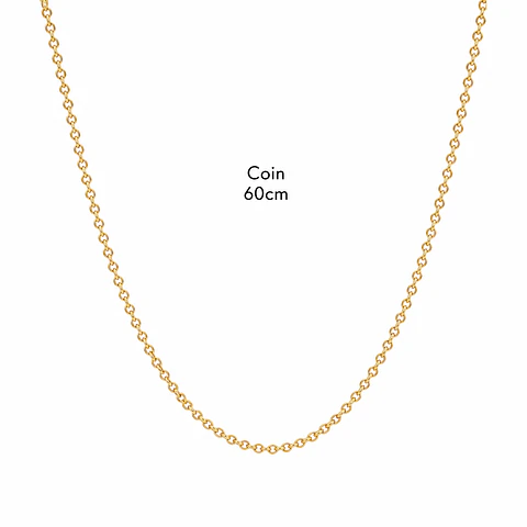 Collar Cadena Clásica Coin 45 y 60 cm
