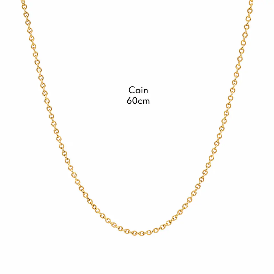 Collar Cadena Clásica Coin 45 y 60 cm 2