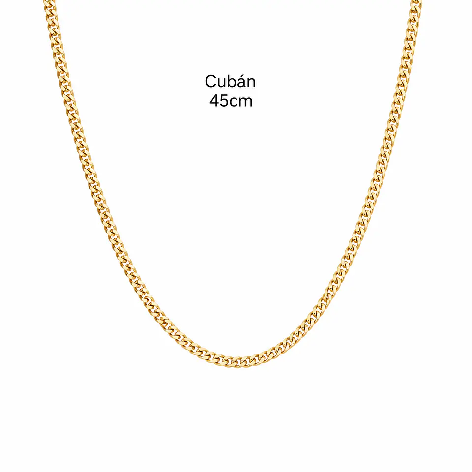 Cadena Cubana Fina de 45 y 60 cm 1
