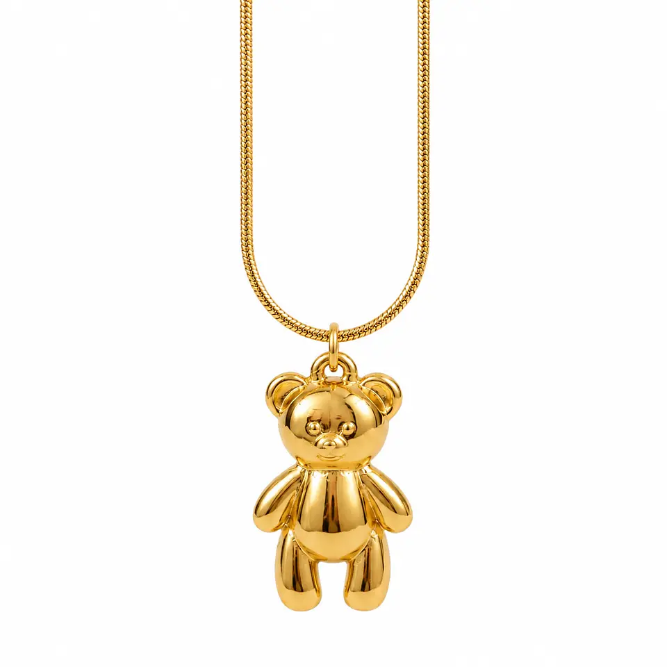 Collar  Osito Dorado 3