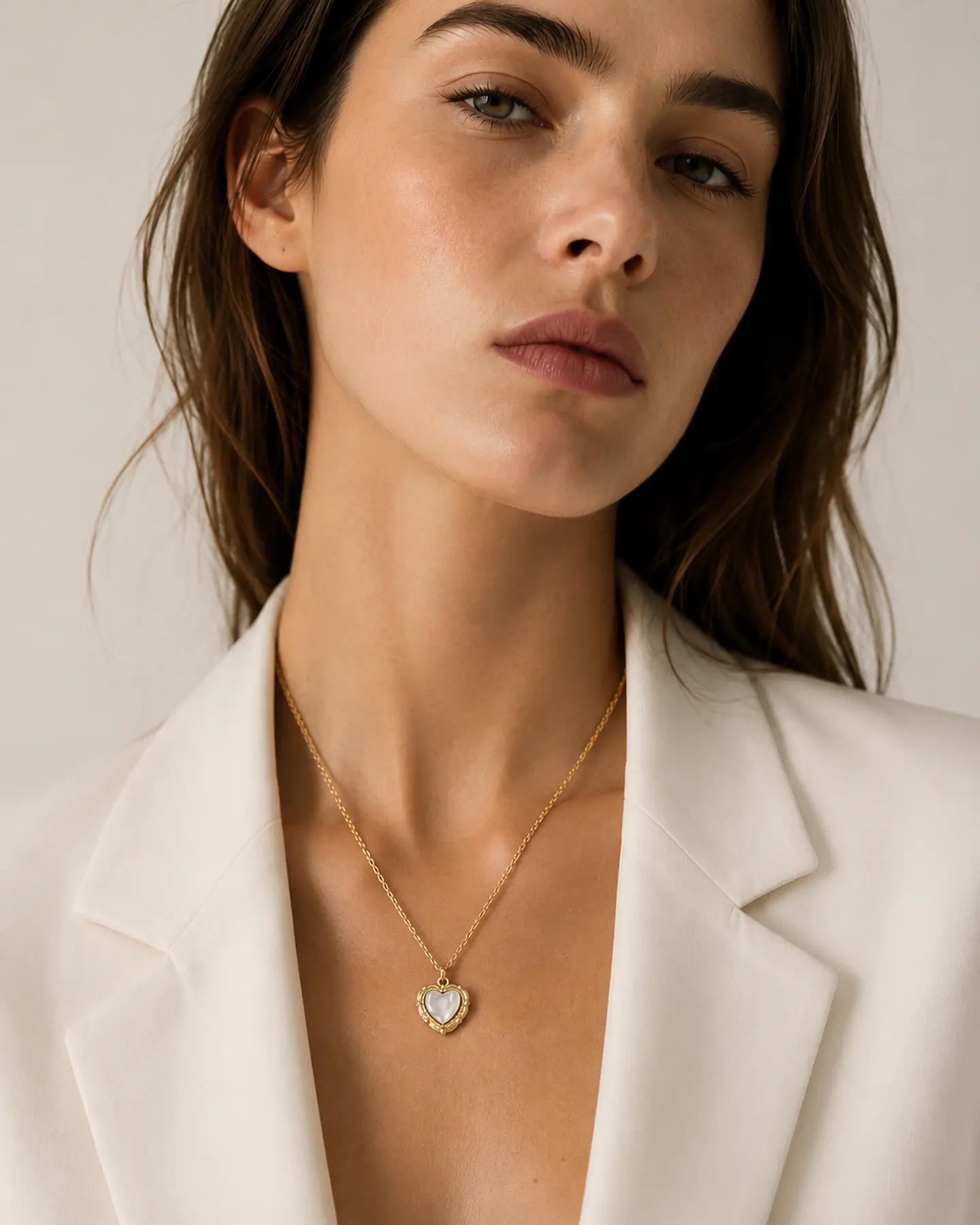 Collar  Corazón Nácar 3
