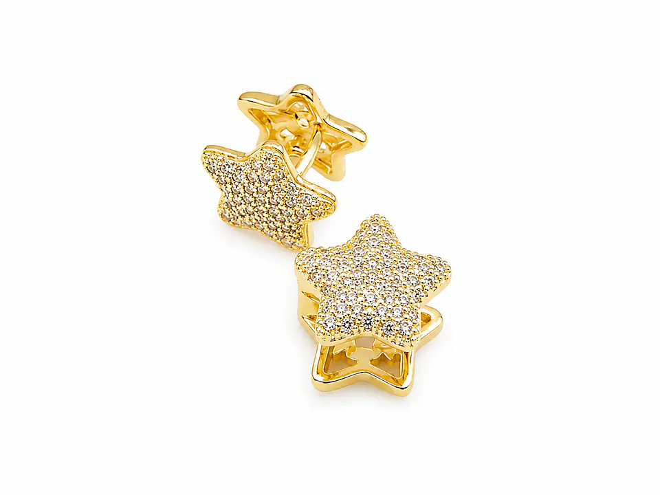 Aros Estrella Doble Circón 1