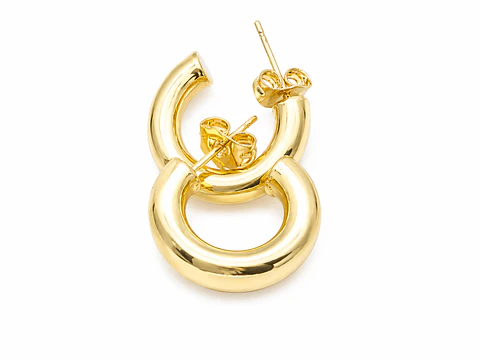 Aros Doble Argolla Bold