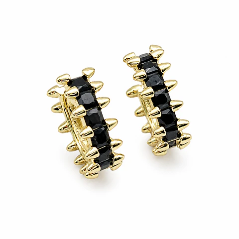 Aros Argolla Circón Negro