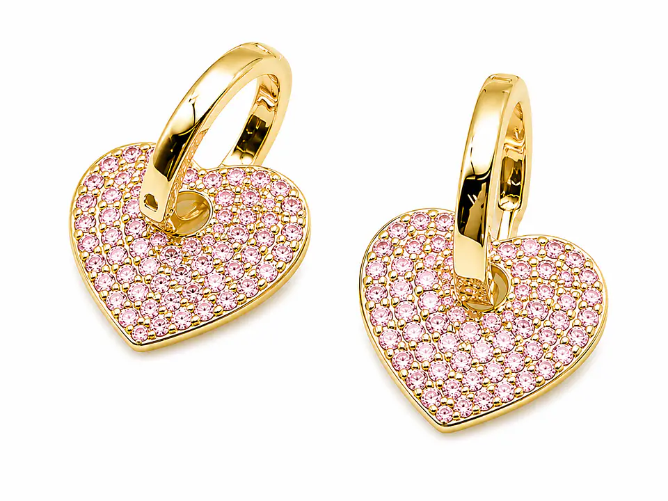 Aros Corazón Pavé Colgante 1