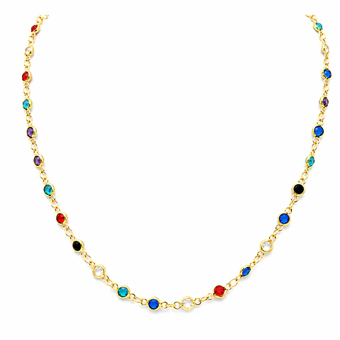 Collar Cristales Multicolor