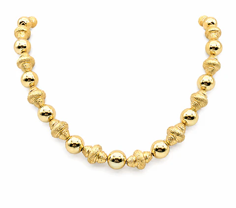 Collar Maxi Perlas Doradas