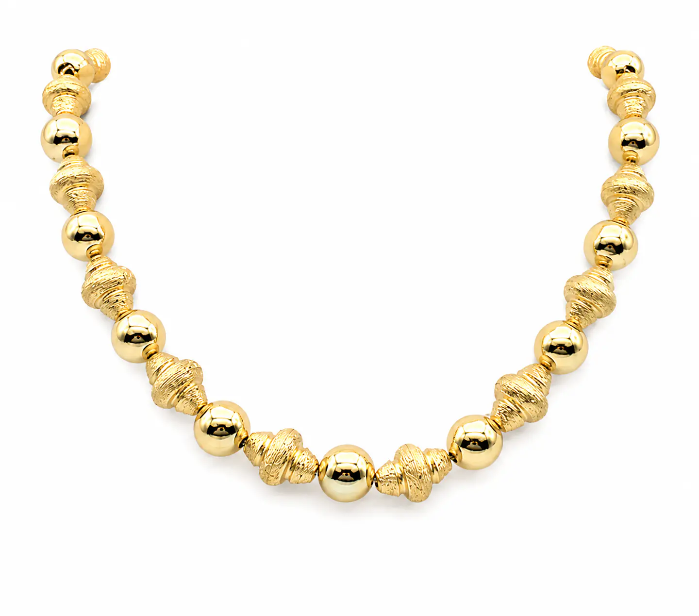 Collar Maxi Perlas Doradas 1