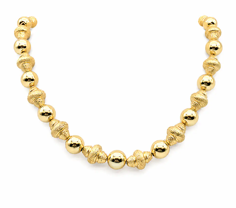 Collar Maxi Perlas Doradas 1