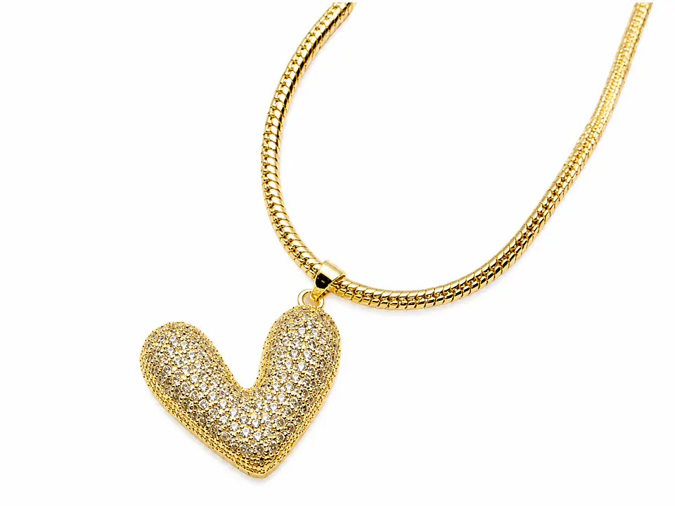 Collar Corazón Brillantes 1