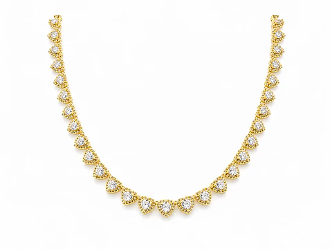 Collar Corazones de Cristal