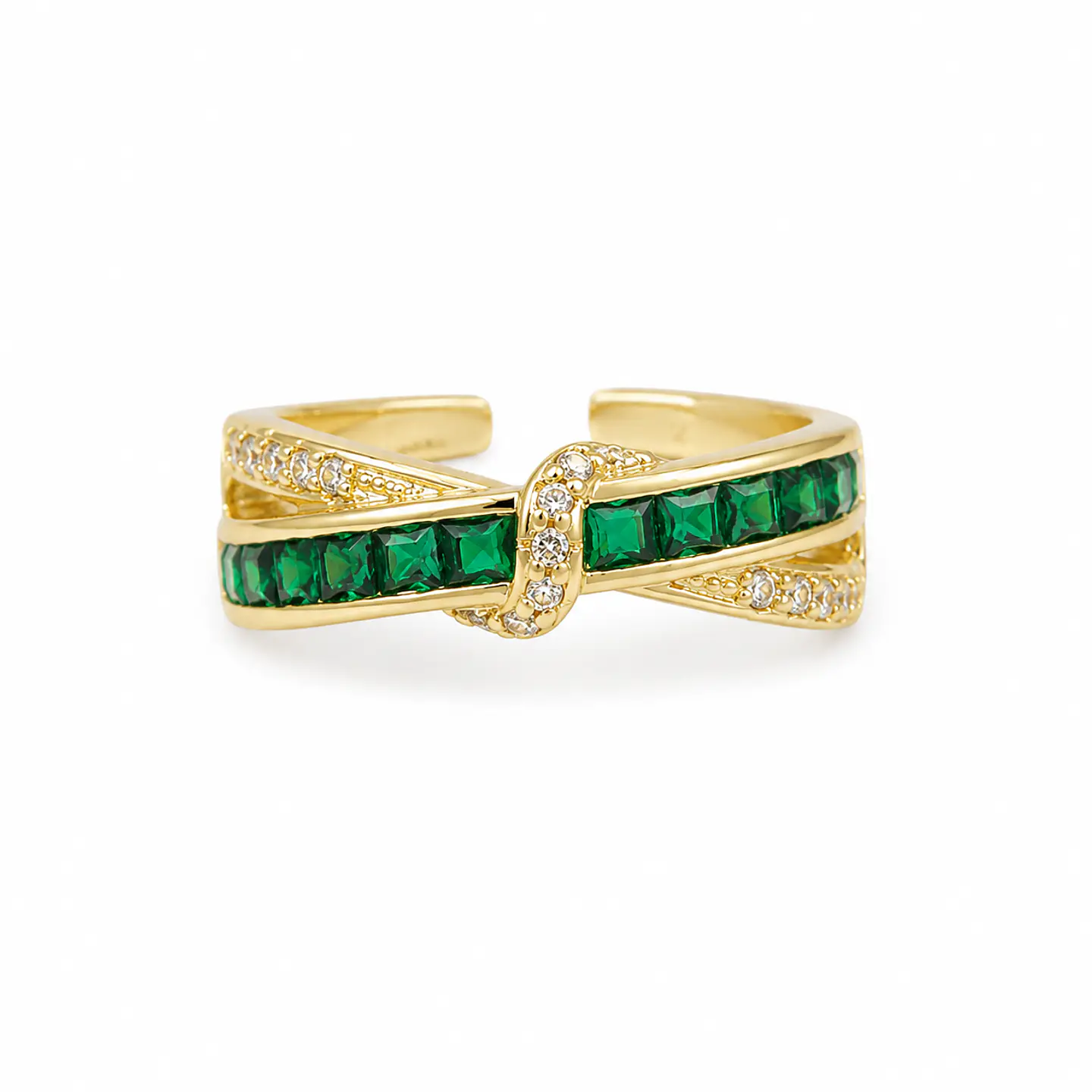 Anillo Lazo Esmeralda 1