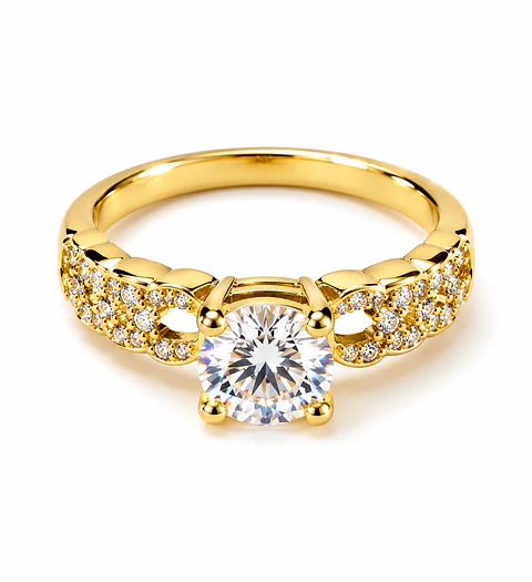 Anillo Solitario Halo