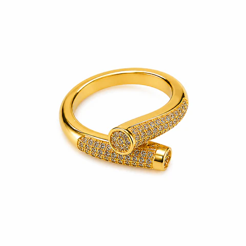 Anillo Cruzado Pavé