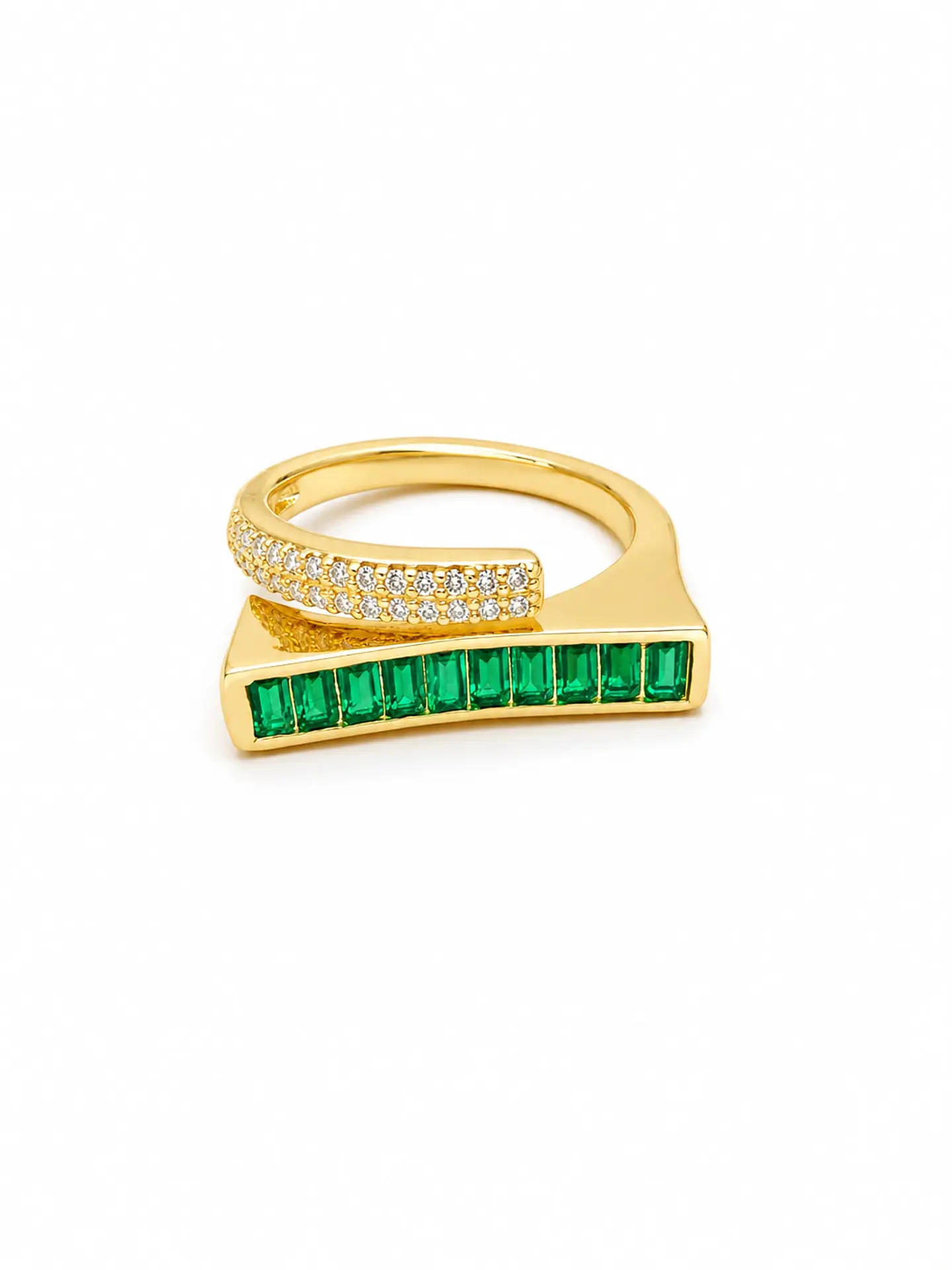 Anillo Verde Cruzado 1
