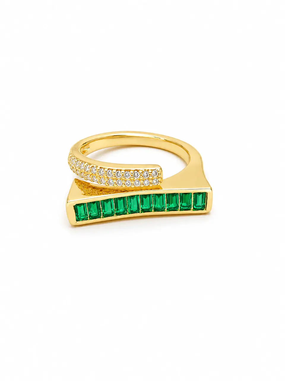 Anillo Verde Cruzado 1
